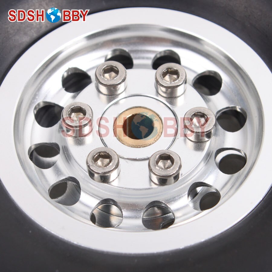 RC Airplane Use 3.5in/89mm Rubber Wheel with CNC Aluminum Hub D89*H25*5mm