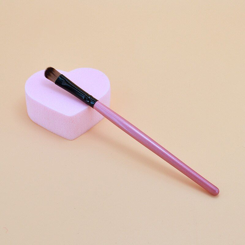 Lábios macios sombra escova de maquiagem durável blending blush corretivo escovas lábio olho rosto fundação compõem cosméticos escova tslm1: pink handle