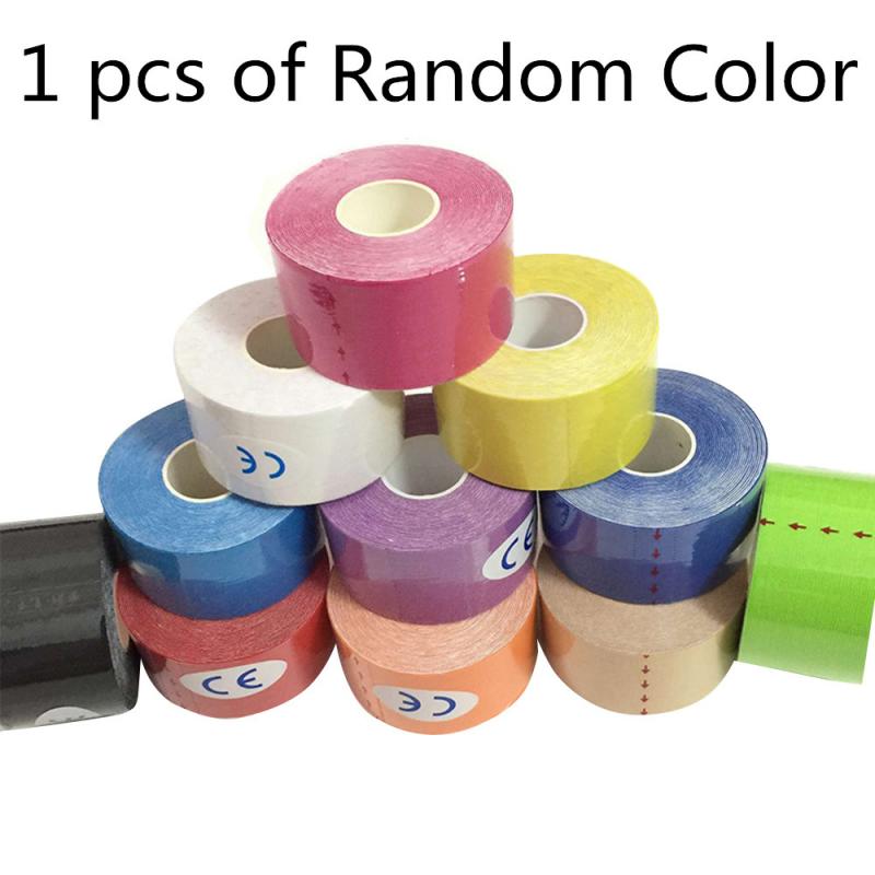 5M * 2,5 CM Kinesiologie Band Athletisch Band Wiederherstellung Elastischen Schmerzen Linderung Band Kneepad Muskel Knie Pads Unterstützung Fitnessstudio Fitness Verband: MULTI