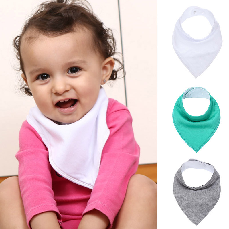 Einfarbig Lätzchen Bandana Baumwolle Sabbern Lätzchen für Für Jungen und Mädchen Unisex Speichel Handtuch