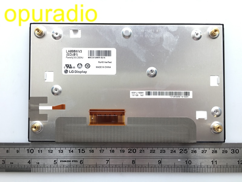 Pantalla LCD de 8 pulgadas LA080WV3-SD01 LA080WV3(SD)(01) LA080WV3 SD 01, sin cristal táctil para navegación GPS con DVD para coche