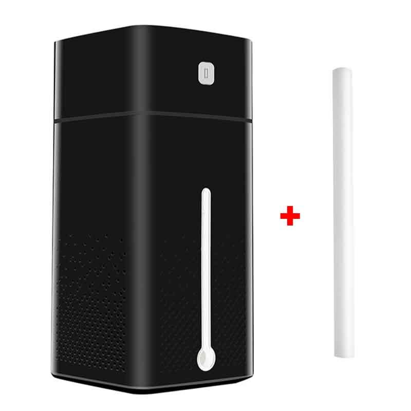 Air Humidifiers Atomizer Ultrasonic Aromatherapy Diffusers Large Capacity Quiet LED Light Night USB Humidifier for Home Office: Black