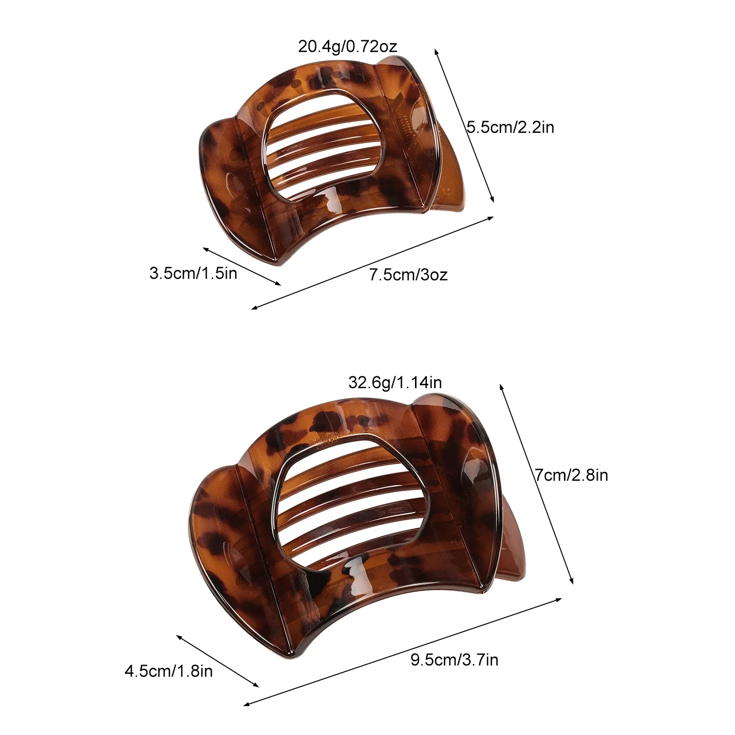 Pinzas para el pelo antideslizantes para mujer, horquillas de garra de pato en forma de arco Vintage, accesorios para el cabello de PC, grandes y pequeños, nuevos