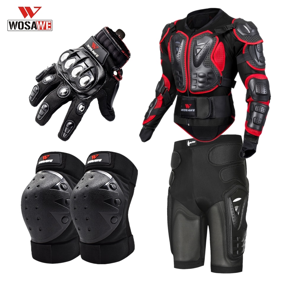WOSAWE Full Body Motorcycle Armor Jacket Motocross Armor Gear Chest Protective Shoulder Hand Joint Protection Winter S-XXXL
