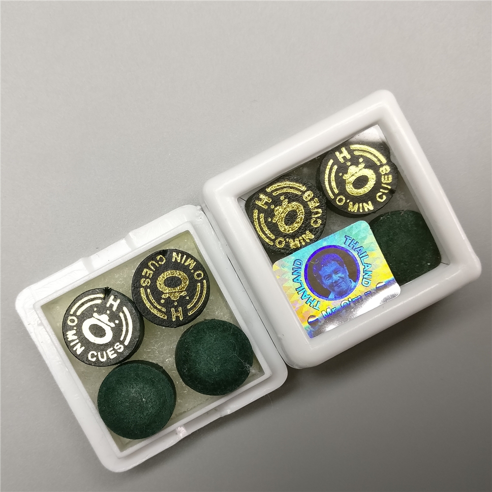 Snooker Tips 11mm O'min Cues Tip 4pcs/box Thailand Medium/Hard layers Leather Cue Stick Tips Billiard Accessories