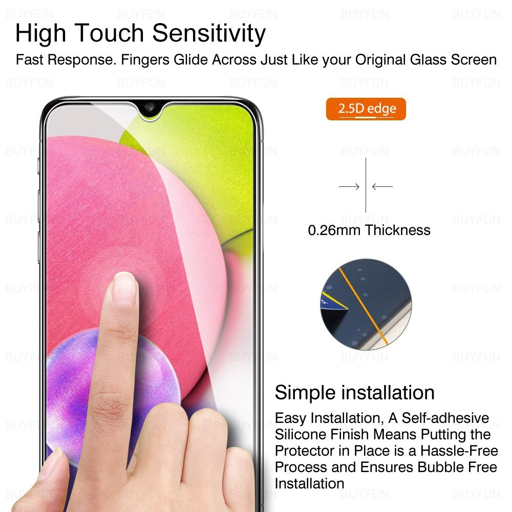 3Pcs Screen Protector Voor Samsung Galaxy A03S Volledige Cover Beschermende Gehard Glas Voor Samsung A03 Core Samsun Een 03 S A03 S Glas