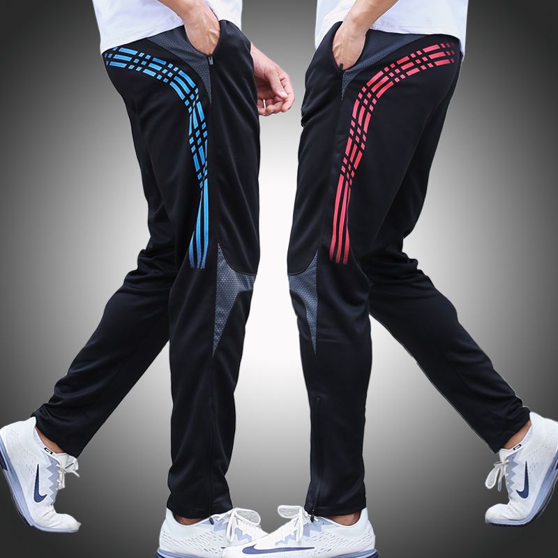 Mens lässig Sport Hosen Reißverschluss Taschen Joggen verlieren Fitness Laufen Hosen FußBall Ausbildung Hosen Jogginghose