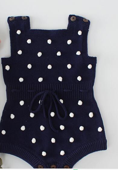 Milancel Boxpakjes Lente Baby Jongens Kleding Handgemaakte Prom Peuter Meisjes Bodysuits Knit Bodysuits Voor Baby Meisjes: navy blue as pic / 6m