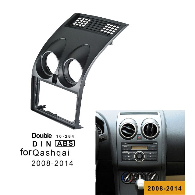 2 Din 9 Tommer Bil Stereo Radio Dvd Panel Facia Frame Trim Til Nissan 