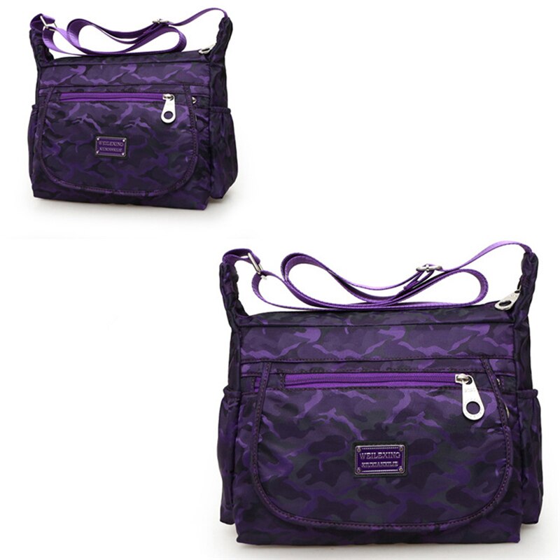 bolso mujer bolsos imitacion marcas de lujo bolsos de mujer bolsos mujer lujo Bolso de hombro de para mujer, a la de nailon bandolera, resistente al agua, de gran capacidad: purple