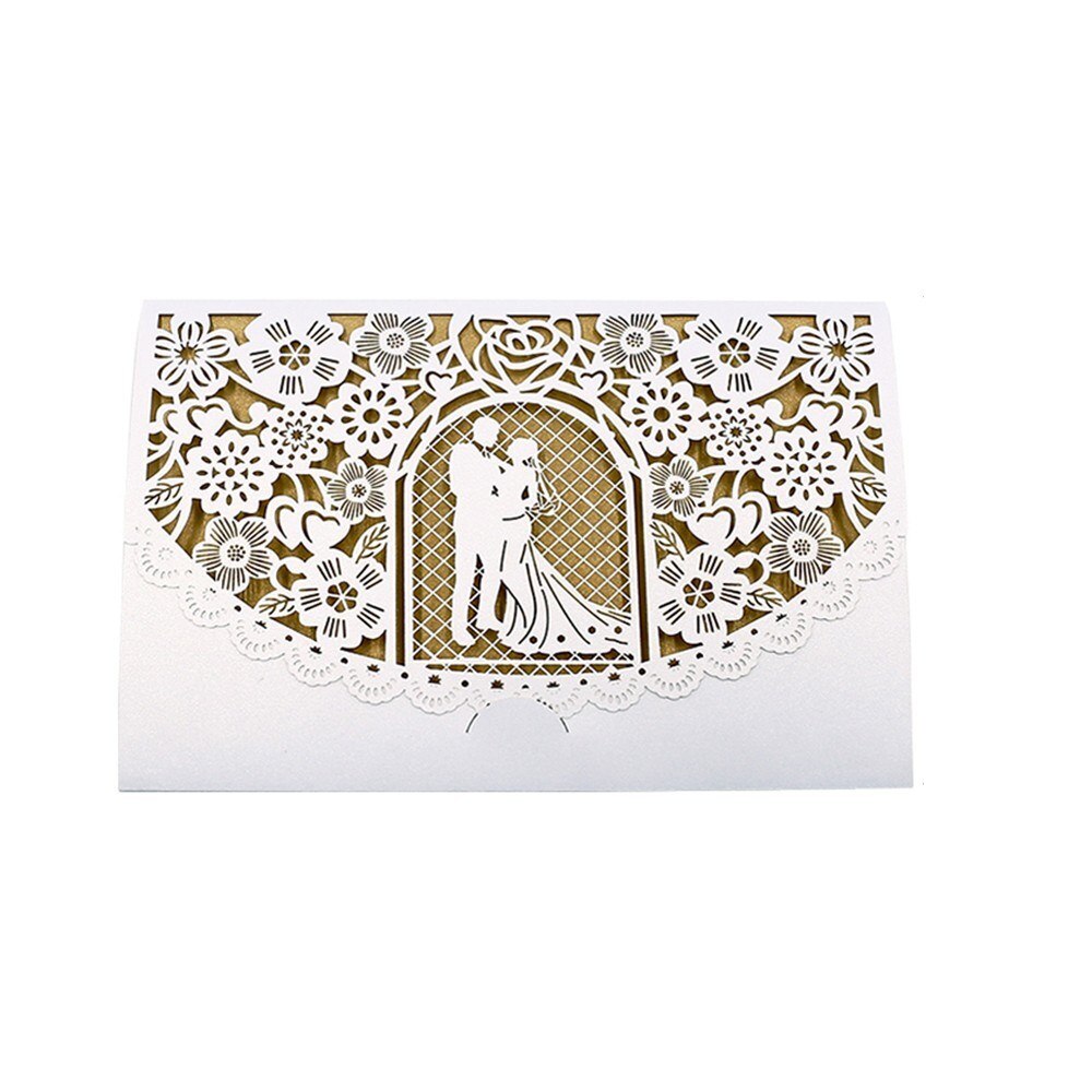 20PCS Lacer Cut Wedding Invitations Card Hollow Bride Invitations Cards Invitation Card For Wedding Inner Sheets