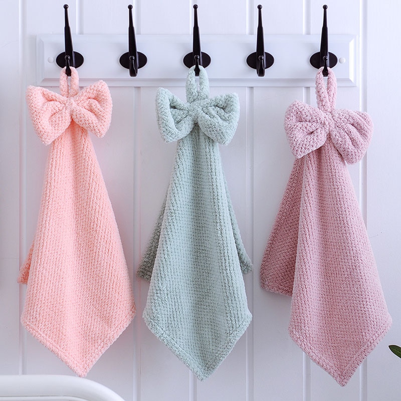 1 Pcs Super Absorbent Wipe Hand Towel Bathroom Portable Quickly Drying Hanging Kitchen Towels Reusable Towelling Rags