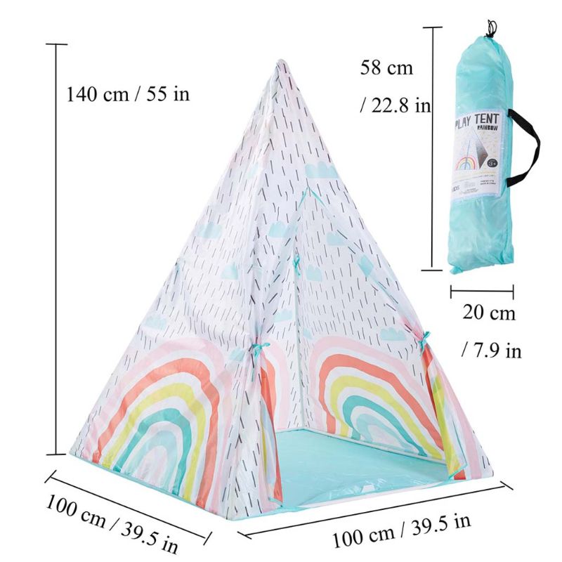 1Set Children Bracket Assembly Tent Kids Play House Outdoor Activities Indoor Folding Teepee Pyramid Wigwam Baby Playroom