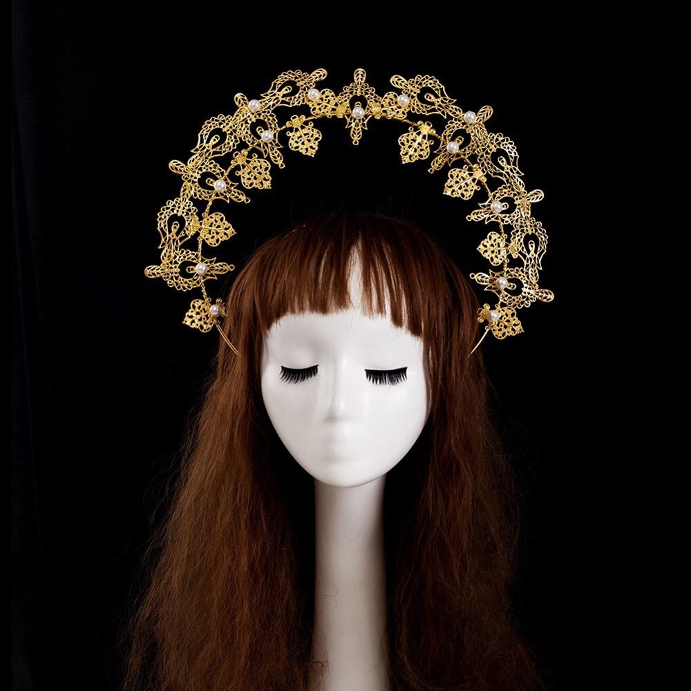 Virgen María diadema Halo pelo tocado