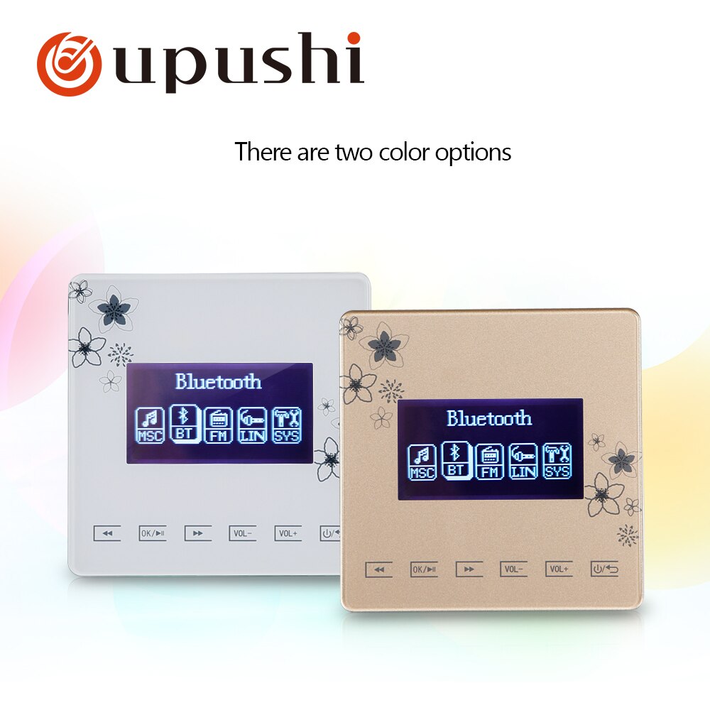 I vægforstærker bluetooth oupushi smart home touch panel, bluetooth digital stereo forstærker til familiemusiksystem