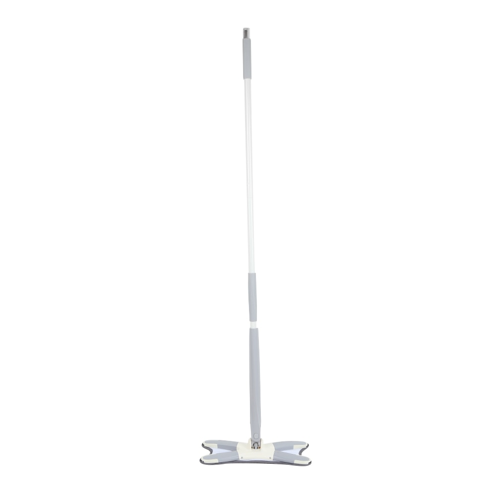 Wet Dry Dual Use Flat Mop Hands-Free Floor Cleaning Tool Wooden Floor Lazy Mop Stainless Steel Lengthened Mop Rod For Home