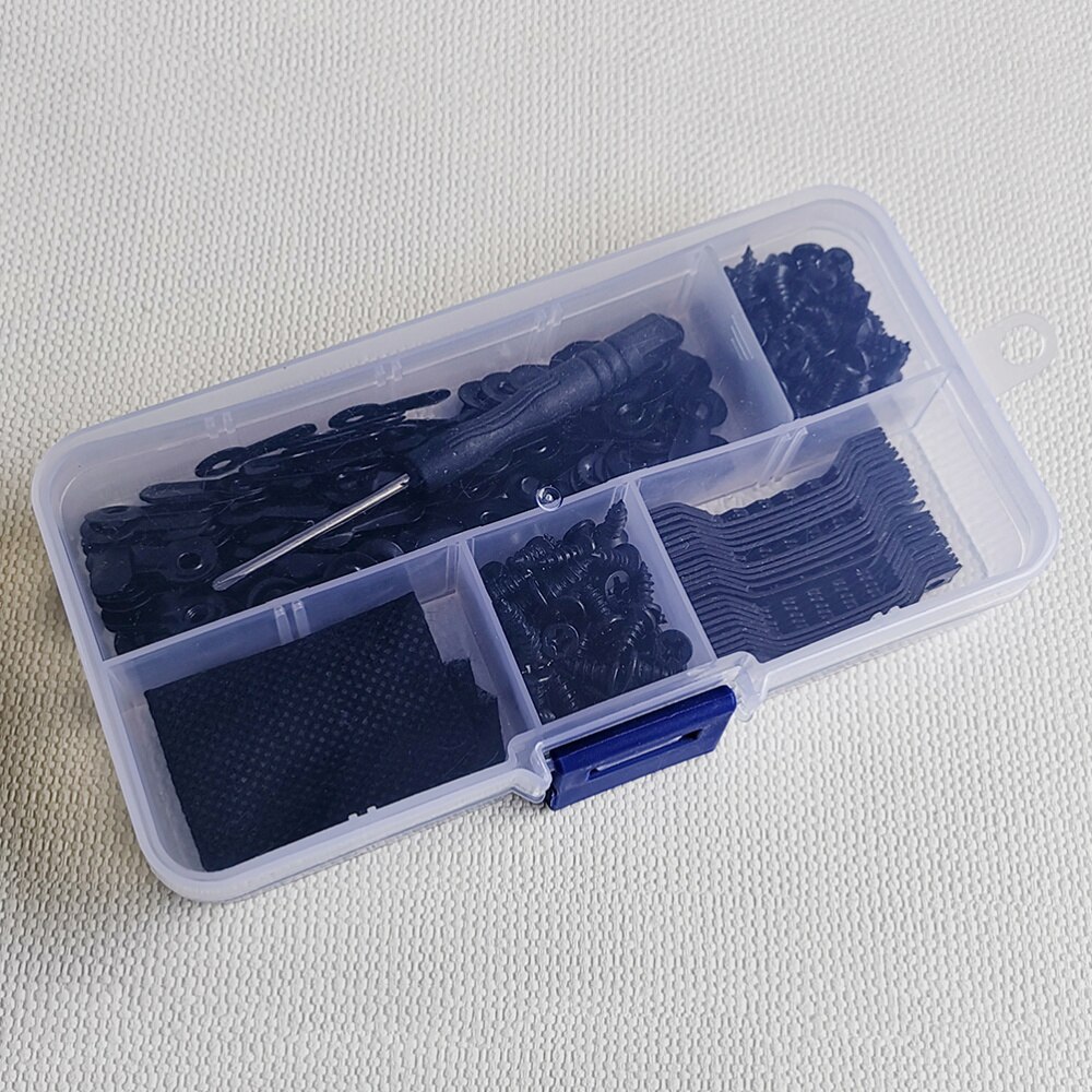 Boxed Picture Frame Serrated Hook Straight Hook with Screw Photos Hanger Set (100 Pcs 1.5 Inch Picture Frame Hangers + 25 Pcs Bl