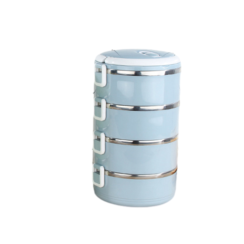 1-4 Layer Food Storage Containers Bento Lunch Box With Handle Insulated Food Container For Work School Camping Box: Beige