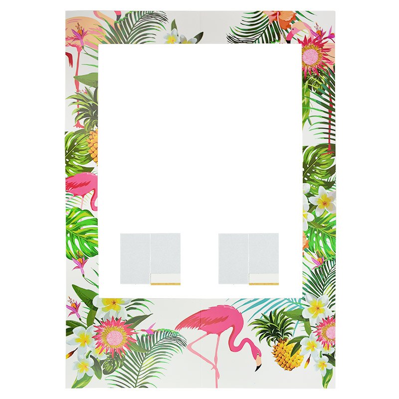 Hawaii Party Flamingo Papier Photobooth Rahmen tropisch Sommer Strand Party Liefert Hochzeit Dekoration Foto Requisiten: 1pc