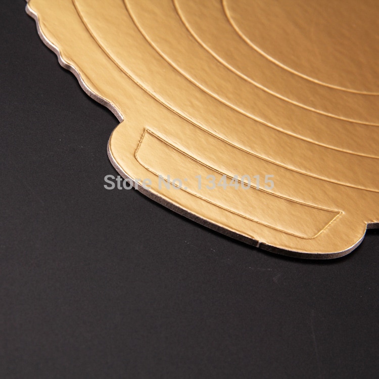 Dikker dia 8- inch (20*20cm)  goud broodkarton taartbodem beugel bakpapier taartvorm doe-het-zelf bakgereedschap 5 stuks/partij  m2059