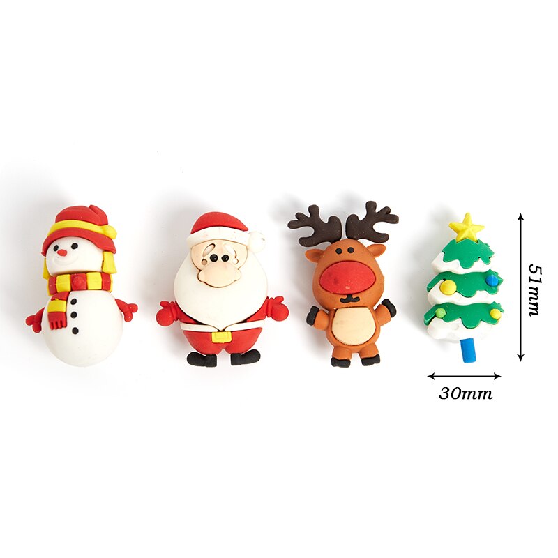 Christmas children's Santa Claus shape eraser cartoon shape eraser student stationery prizes office supplies: Default Title