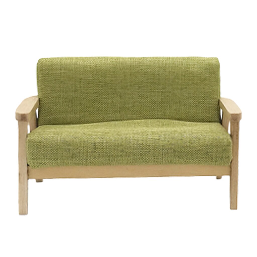 Classic 1:6 Scale Doll House Sofa For Furniture Living Room: Green