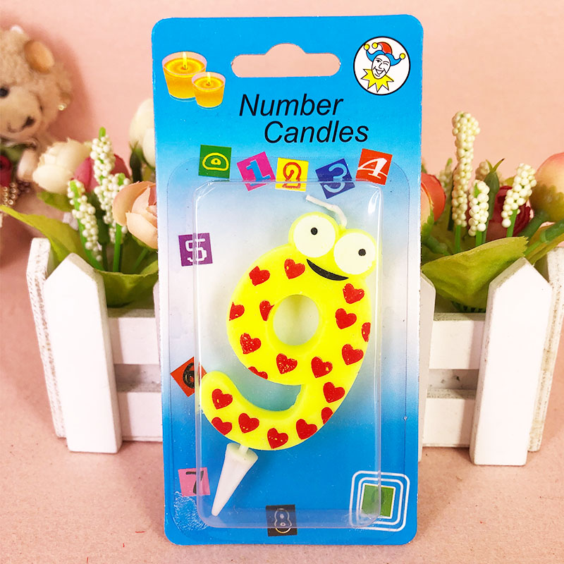 Suministros de velas para pastel de de cumpleaños para niños, CandleTopper de animales creativos, ojos grandes, coloridos, decoraciones para hornear magdalenas de boda: 9