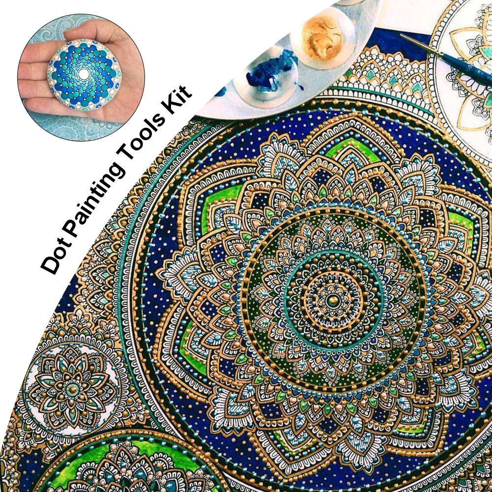 Painting Rocks Dot Kit Mandala Dotting Tools Set For Painting Rocks Rock Stone Painting Pen Polka Dot Tool Template Cosmetic