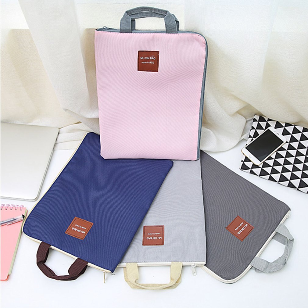 Leinwand Dokumente Tasche A4 Datei Ordner Mit Dual Schnallen Einreichung Tasche Wasserdichte Papier Organizer Büro Schule Schreibwaren