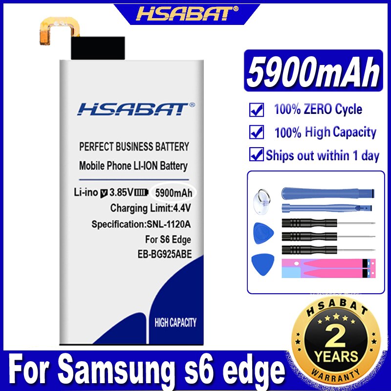 Top Brand HSABAT Battery for Samsung Galaxy S6 S7 S8 S9 S10 S20 (S6 S7 EDGE) (S6 EDGE S8 S9 S10 S20 Plus) S10 Lite S10 5G: for Samsung S6 edge