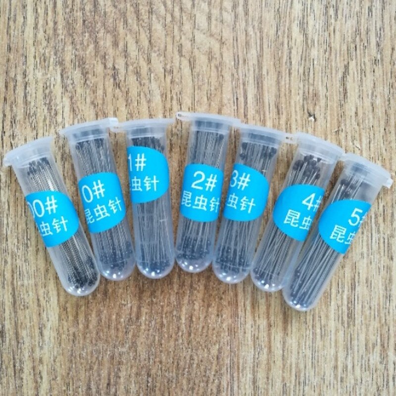 100 sztuk igły ze stali nierdzewnej owad szpilki owad igły ze schowkiem robić laboratorium szkolne entomologia ciało sekcja