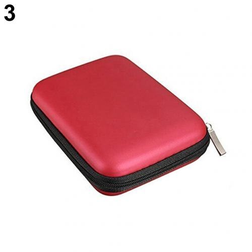 Väska fodral fodral för 2.5 tums usb extern hdd hårddisk skydda väska blixtlås hdd väska: Röd