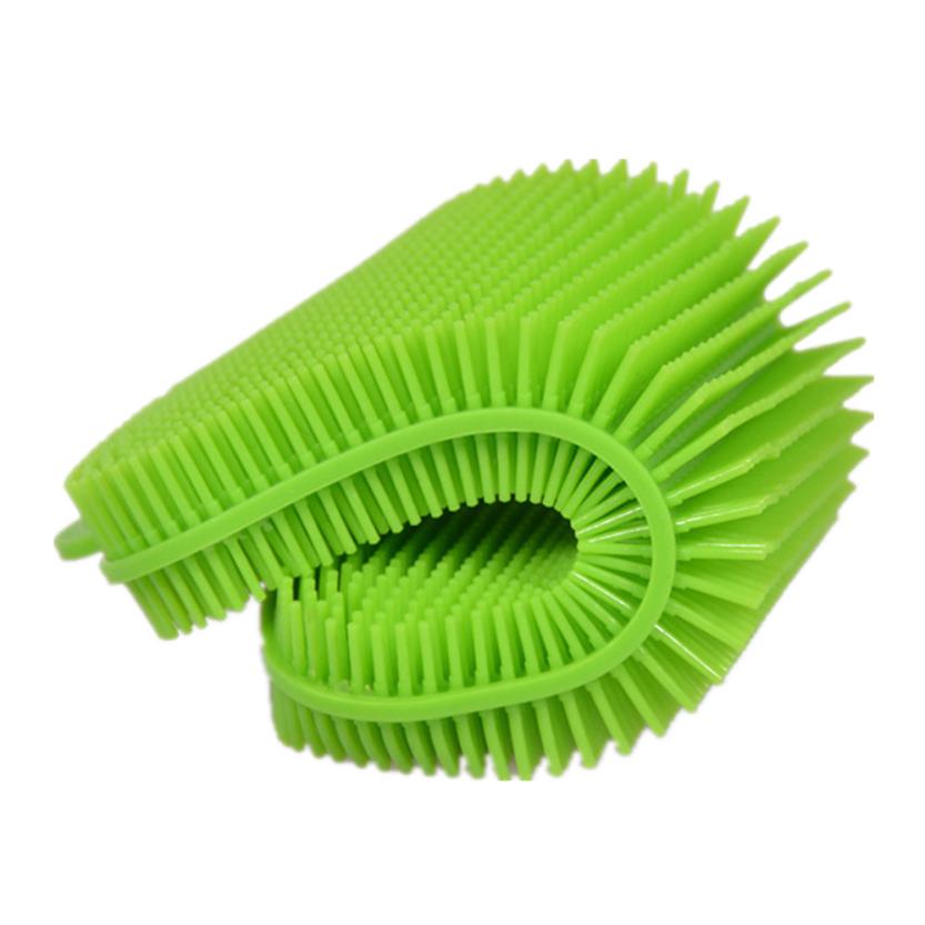 1Pc Silicone Dish Washing Sponge Scrubber Kitchen Cleaning Antibacterial Tool Strong Decontamination Ability m21