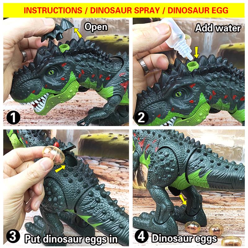 Grand dinosaure à Spray, tyrannosaure Rex, jouet électrique, modèle Animal en marche, télécommande, jouets pour enfants,