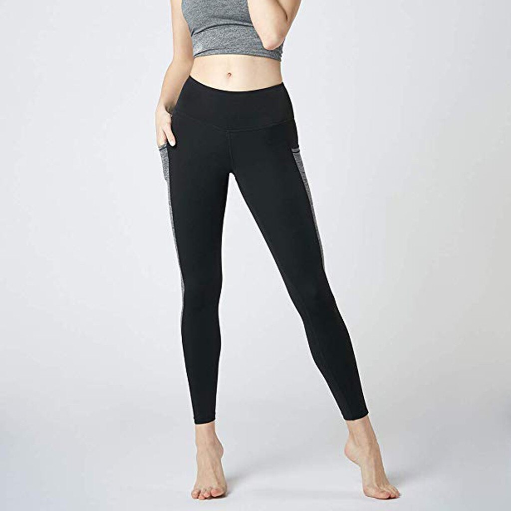 Pantalon élastique doux et moulant pour femmes, séchage rapide, poches solides, vêtements de Fitness, d'athlétisme, de Yoga, Leggings cousus