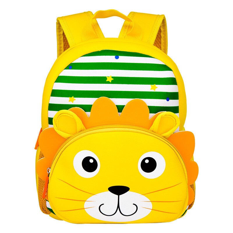 Criança venda quente à prova d3d água 3d dos desenhos animados baleia mochilas mochila do jardim de infância animais crianças mochila sacos de escola meninas meninos mochila: S300W-lion