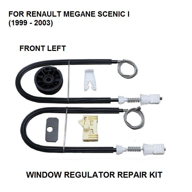 Raammechanisme complete clipsset renault megane scenic i raammechanisme reparatieset linksvoor