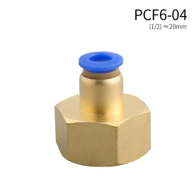PCF Air Pipe Fitting Pneumatic Fitting Quick Coupling is used for 4 6 8 10 12mm hose 1/8" 3/8" 1/2" 1/4" BSP female thread: PCF6-04