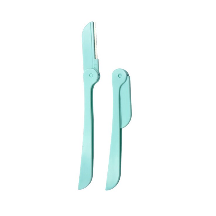 Kit de depilación portátil para cejas, maquinilla de afeitar facial para mujer, juego de cosméticos de corte plegable para cejas, 1/3 / 6 uds.: 3PC Green