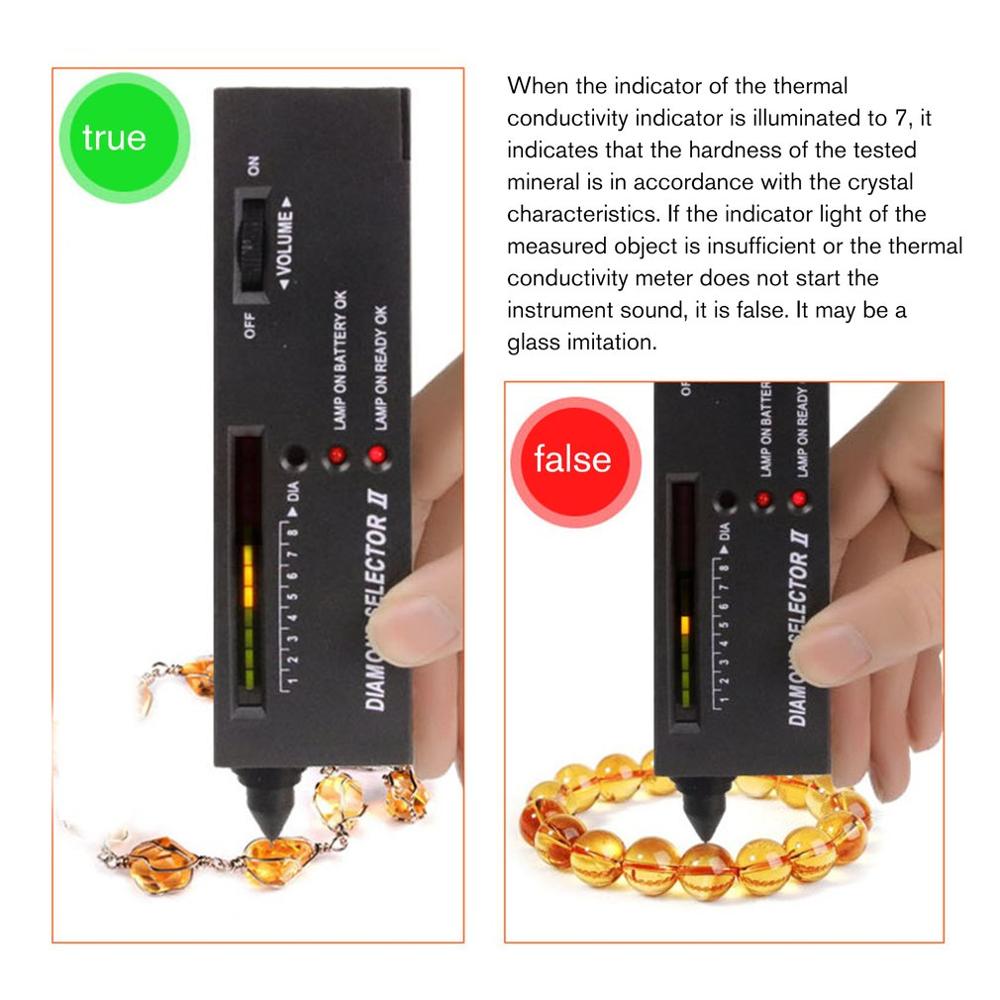 Crystal Tester Tool Thermal Conductivity Meter Drill Pen Hardness Identification Instrument Detection Diamond Authentic Jade