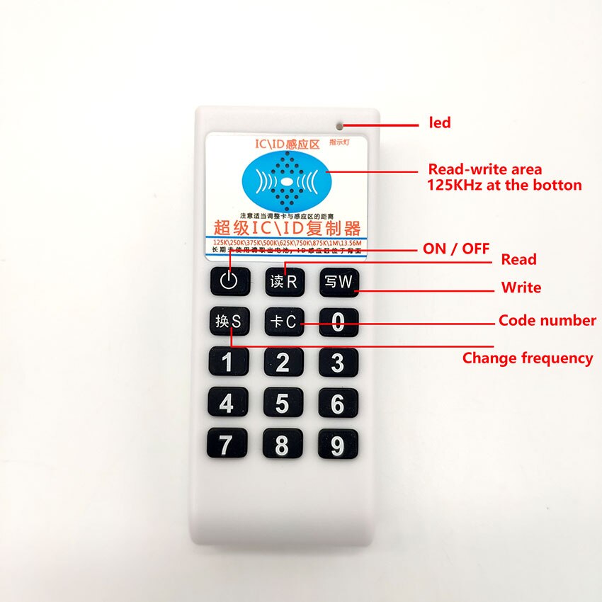 Handheld 125Khz 13.56MHZ RFID Card Tag Copier Dupl... Grandado