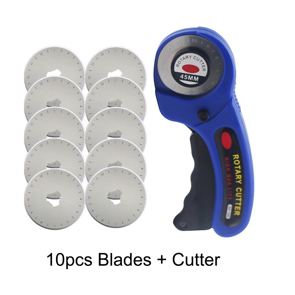 Rotary Cutter Leather craft 45mm Leather Cutting Tool Leather Craft Fabric Circular Blade Knife DIY Patchwork Sewing Quilting: D SET 2