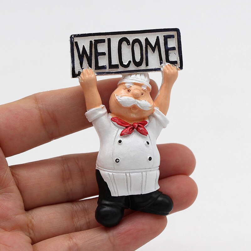 Cartoon Brood Chef Koelkast Magne 3d Koelkast Magneten Cartoon Karakter Koelkast Stickers Home Decoratie