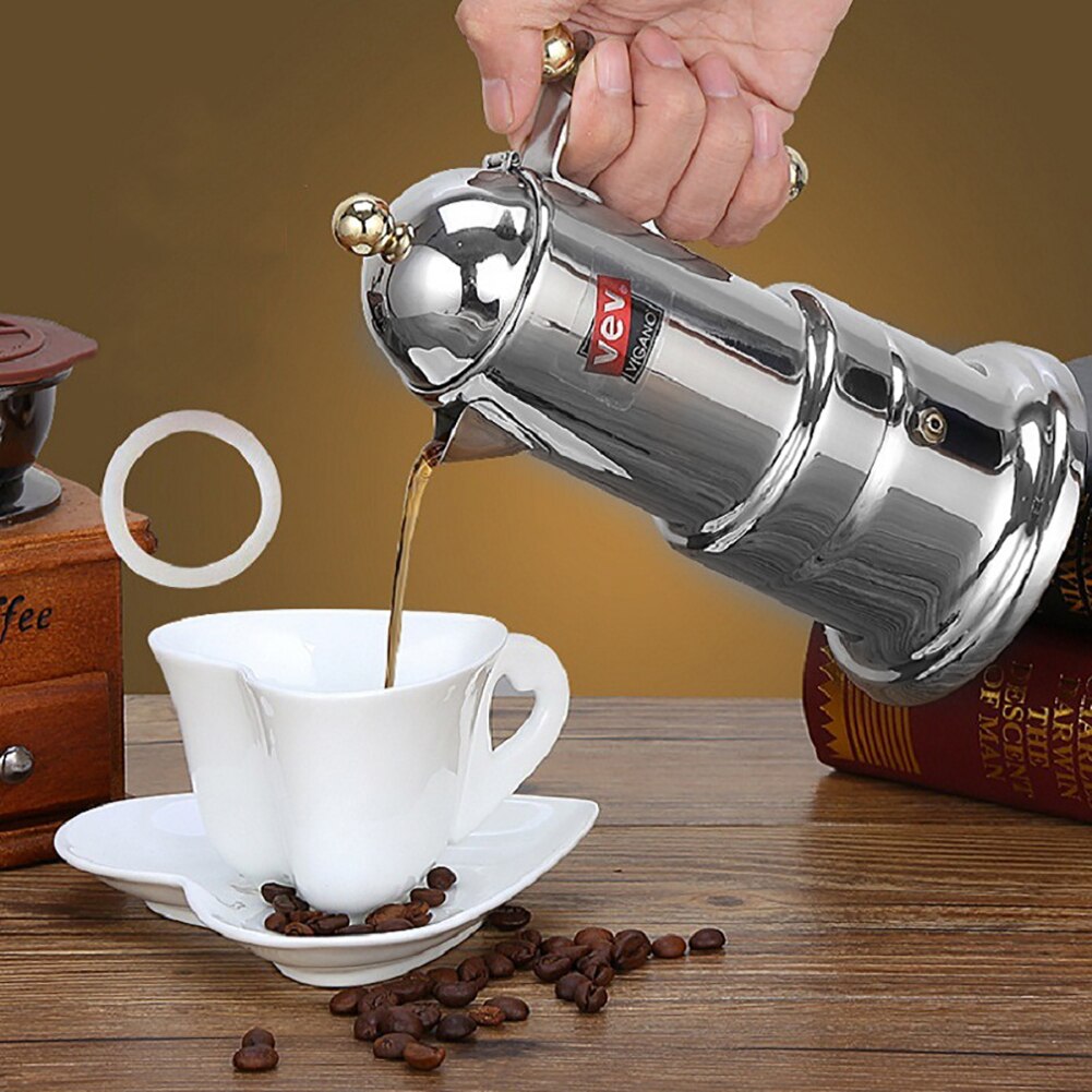 Hete Koffie Pot Roestvrij Staal Italiaanse Moka Espresso Maker Percolators Pot Koffie Extractor