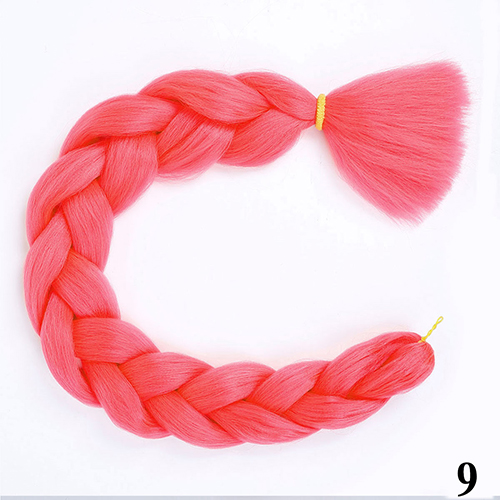 Difei syntetiske 82 " jumbo fletningshår skridtfletninger ren farve blå pink lilla fletning hair extensions: #10
