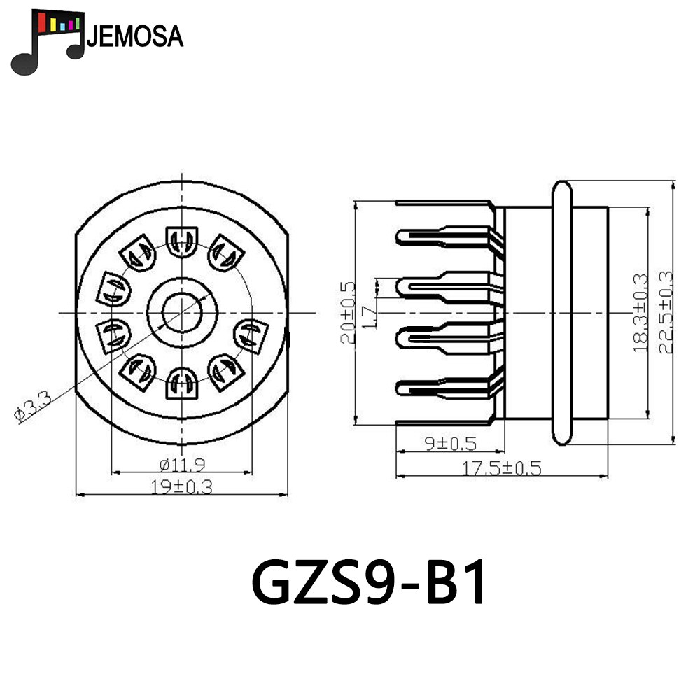 10Stck Bakelit 9Stift Ventil Rohr Buchse Für ECC82 ECC83 12AU7 ECC83 EL84 6922 12AX7 Vakuum Rohr Jahrgang Verstärker Audio- HIFI DIY