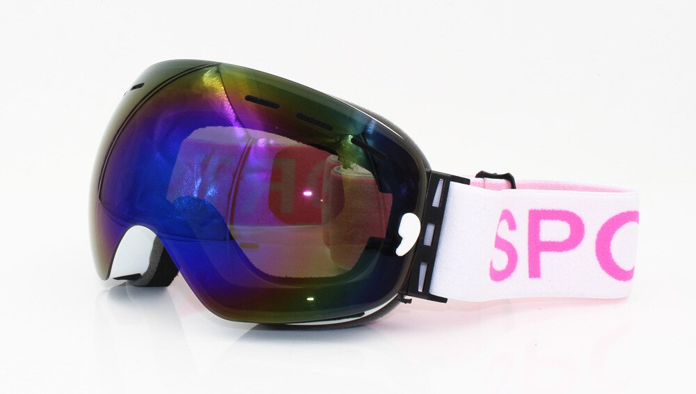 Gafas de esquí para hombre y mujer, lentes de invierno para deportes de nieve, protección UV antiniebla, lentes intercambiables para jóvenes, gafas Premium: Negro