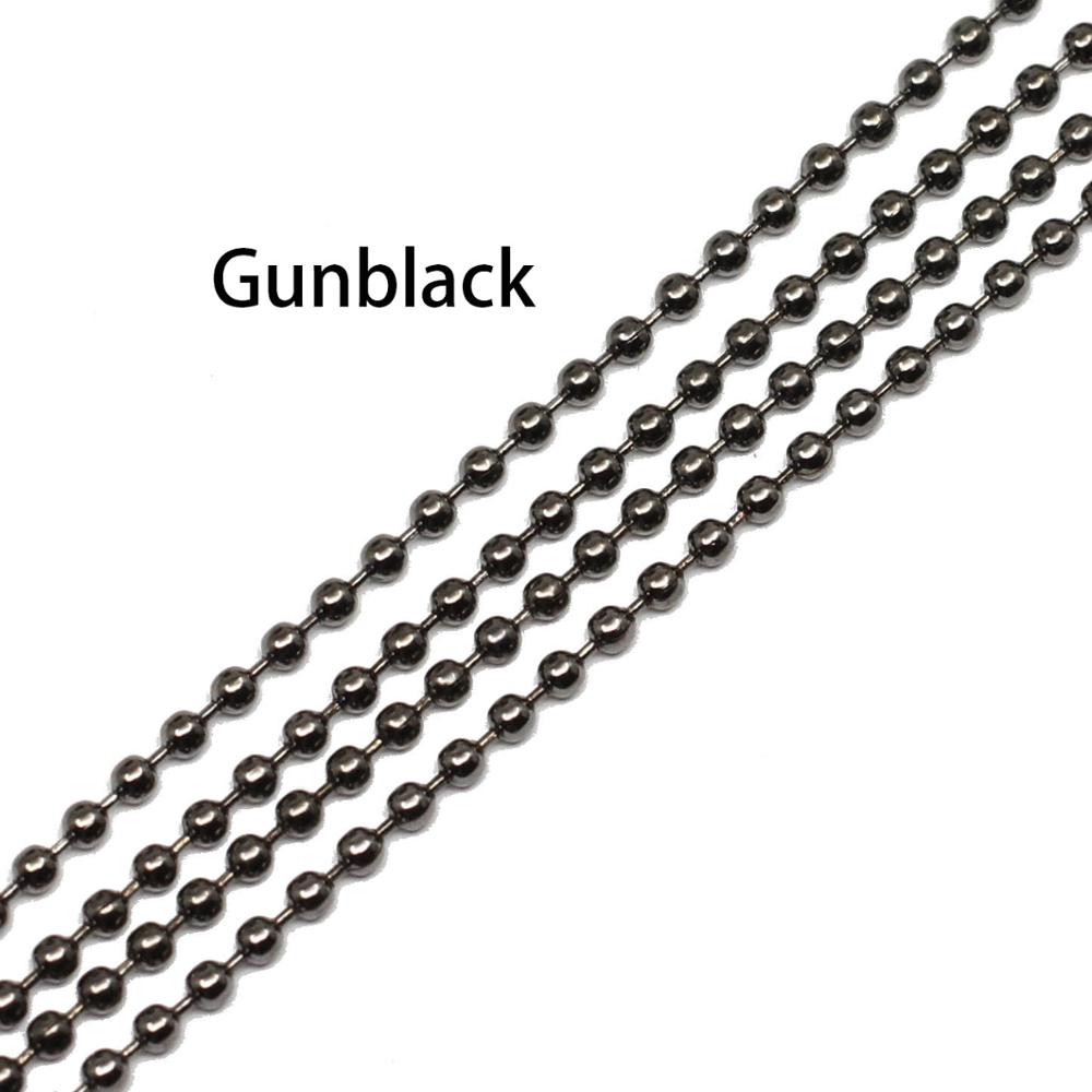 5 m/lote de cadenas de cuentas de bolas de Metal de Color dorado, negro y bronce, 1,2 1,5, 2mm para collares DIY, accesorios para hacer joyas: 10 mm / Rojo