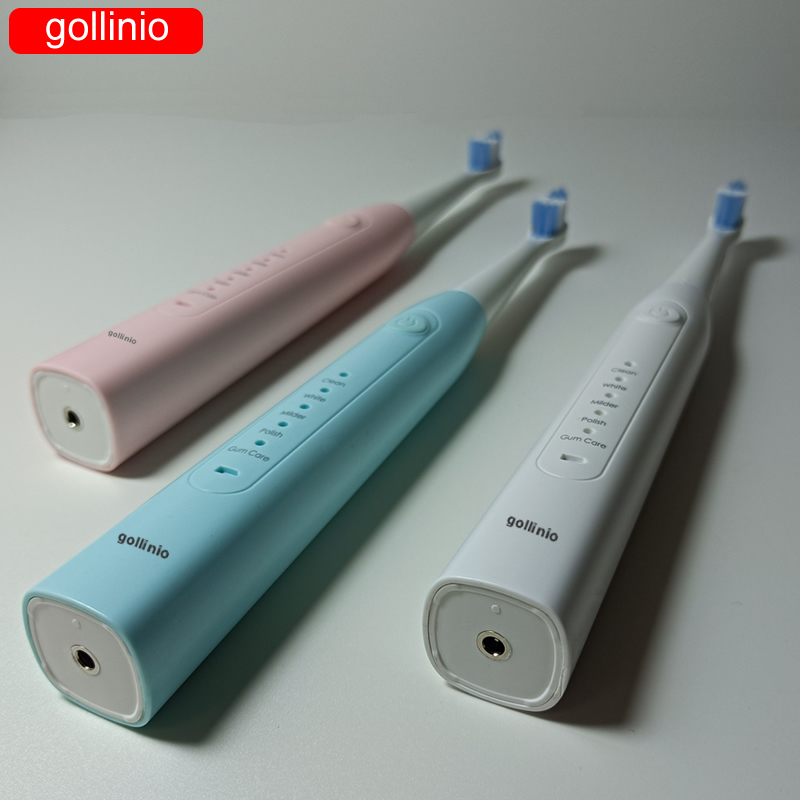 Gollinio-cepillo de dientes eléctrico recargable por Usb, dispositivo dental electrónico de carga rápida GL09A, cabezal de repuesto sónico, resistente al agua, xp7