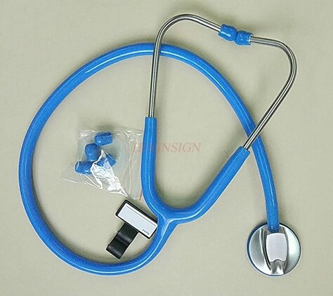 Caja de de estetoscopio trasero de plata de lujo para niños y adultos, auricular universal de un solo tubo: no4